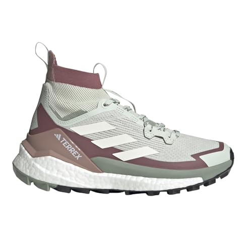 adidas Terrex Free Hiker 2.0 Damen-Wanderschuh, niedrig, Leinengrün/Off-White/Quiet Crimson, 7.5 von adidas