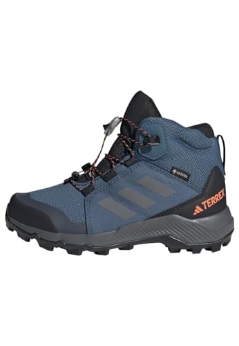 adidas Terrex Mid Gore-TEX Hiking Shoes Sneaker, Wonder Steel/Grey Three/Impact orange, 34 EU von adidas