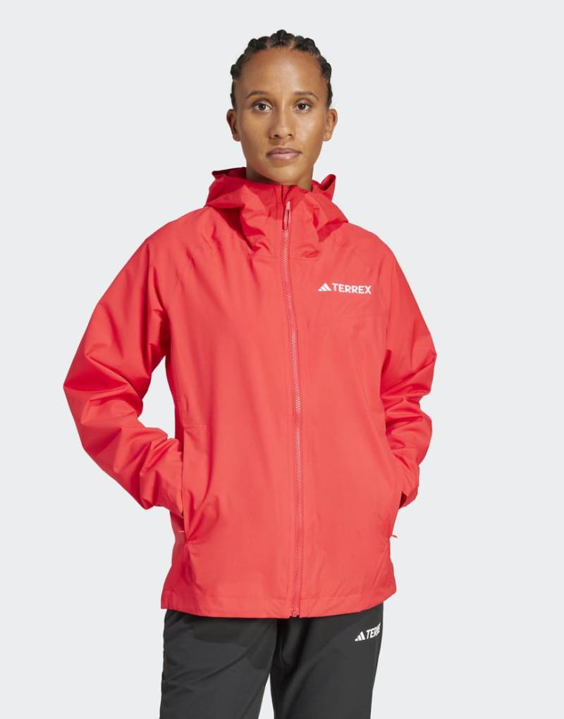 adidas Terrex - Multi 2l Rain. Rdy - Jacke in Pure Ruby-Rot von adidas