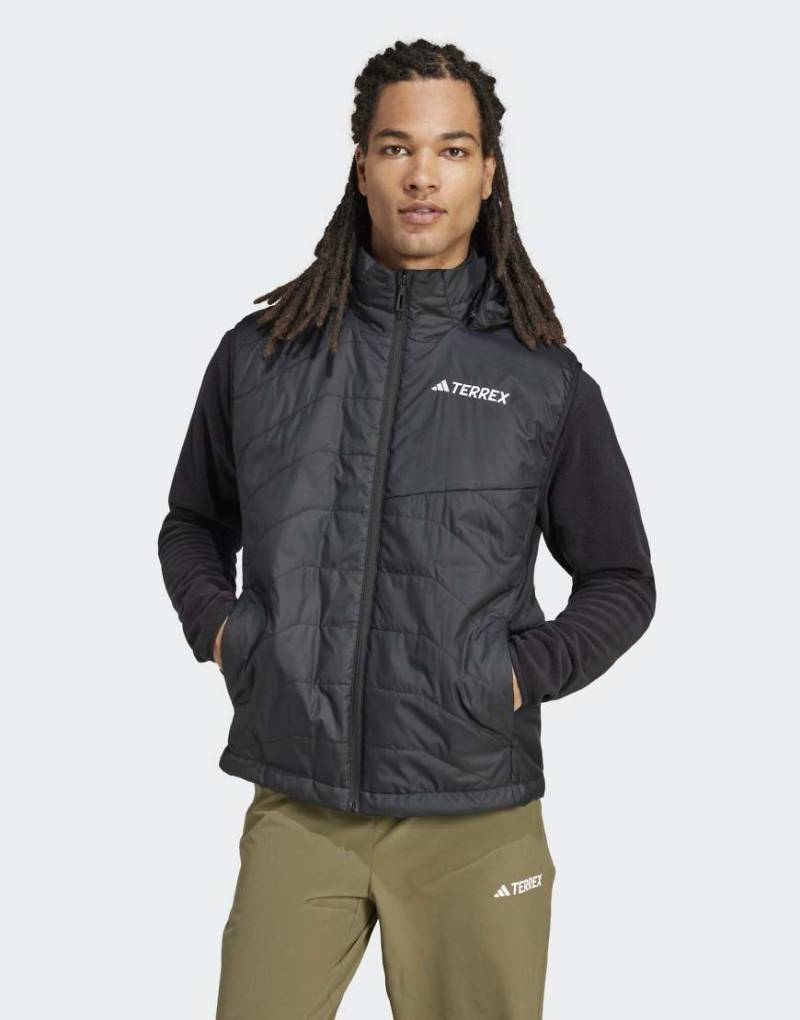 adidas Terrex - Multi Climawarm - Isolierende Weste in Schwarz mit Kapuze von adidas