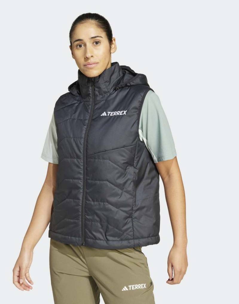 adidas Terrex - Multi Climawarm - Isolierende Weste in Schwarz mit Kapuze von adidas