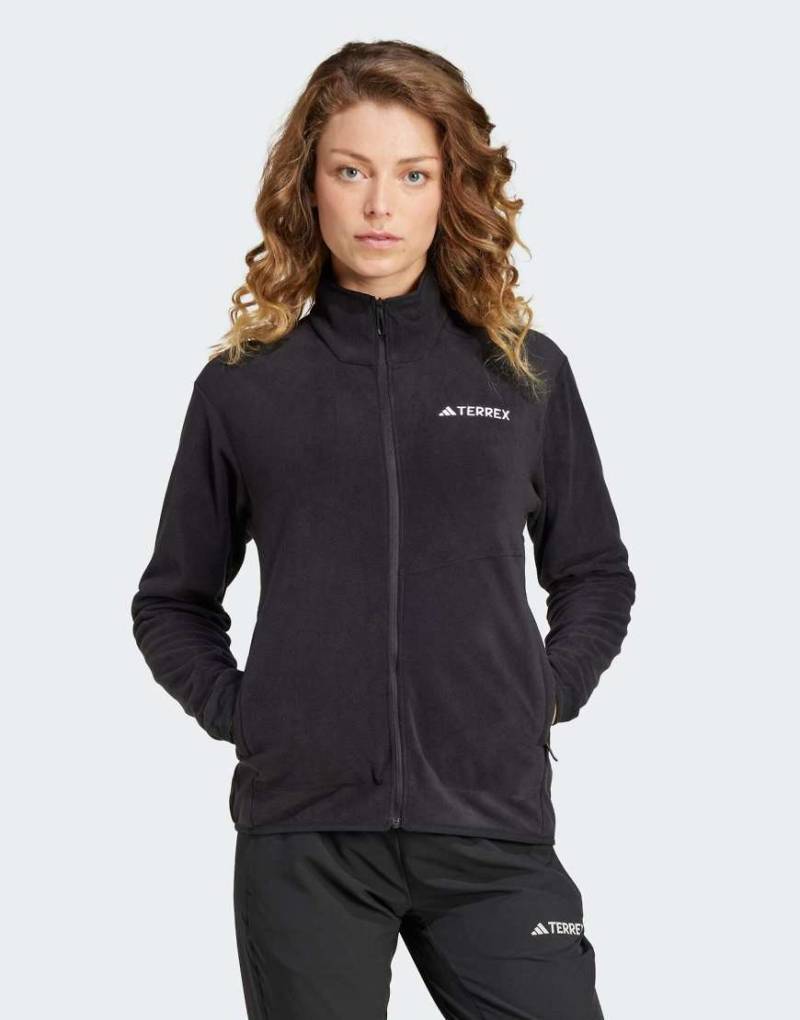 adidas Terrex - Multi-Fleecejacke in Schwarz mit Reißverschluss von adidas