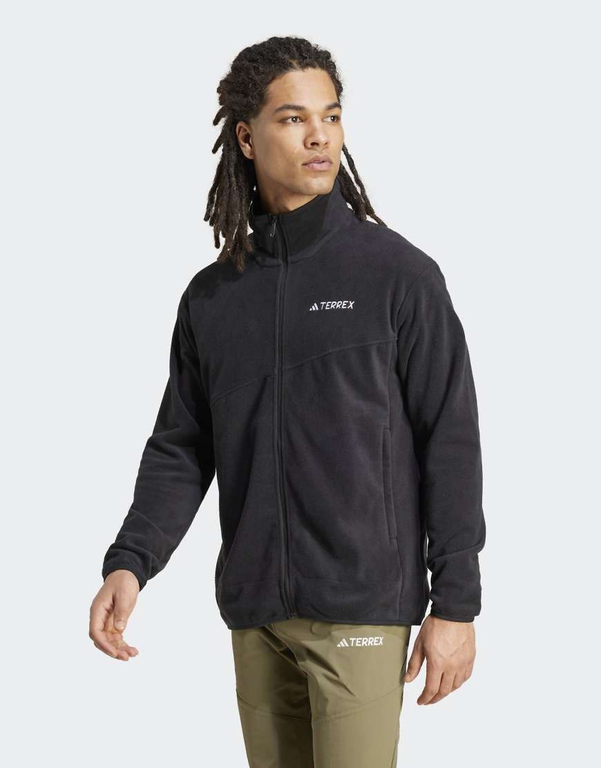 adidas Terrex - Multi-Fleecejacke in Schwarz mit Reißverschluss von adidas