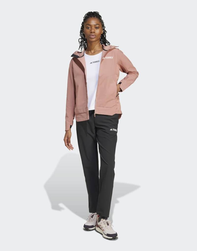 adidas - Terrex Multi - Softshell-Jacke in Warm Clay-Braun von adidas