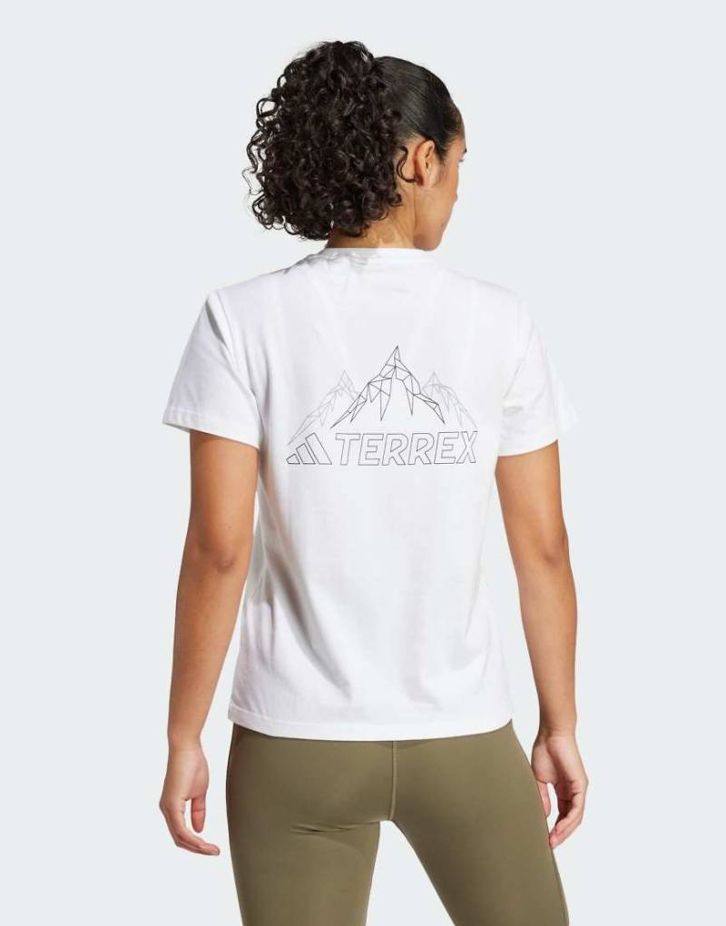adidas Terrex - T-Shirt in Weiß mit Print von adidas
