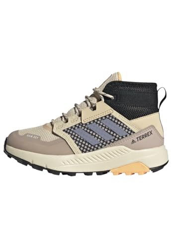 adidas Terrex Trailmaker Mid RAIN.RDY Hiking Shoes-Low (Non Football), Sand strata/Silver Violet/Acid orange, 34 EU von adidas