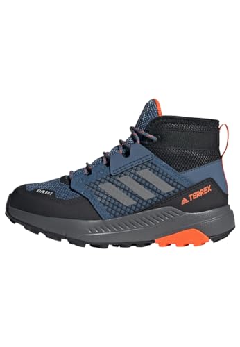 adidas Terrex Trailmaker Mid RAIN.RDY Hiking Shoes Sneaker, Wonder Steel/Grey Three/Impact orange, 35 EU von adidas