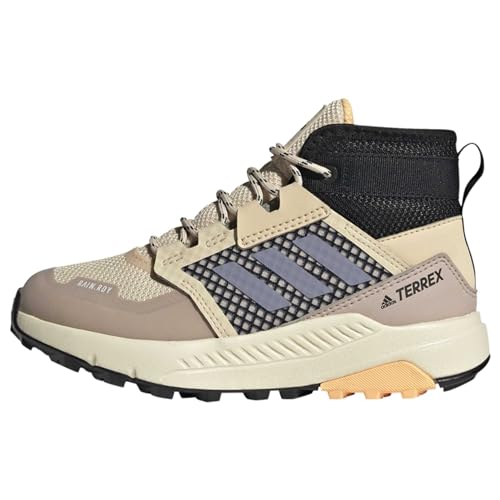 adidas Terrex Trailmaker Mid RAIN.RDY Hiking Shoes-Low (Non Football), Sand strata/Silver Violet/Acid orange, 32 EU von adidas