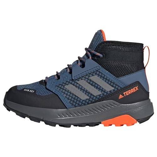 adidas Terrex Trailmaker Mid RAIN.RDY Hiking Shoes Sneaker, Wonder Steel/Grey Three/Impact orange, 30 EU von adidas