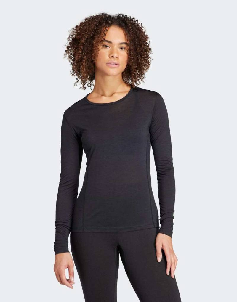 adidas - Terrex Xperior Merino 150 - Langärmliges Baselayer-T-Shirt in Schwarz von adidas