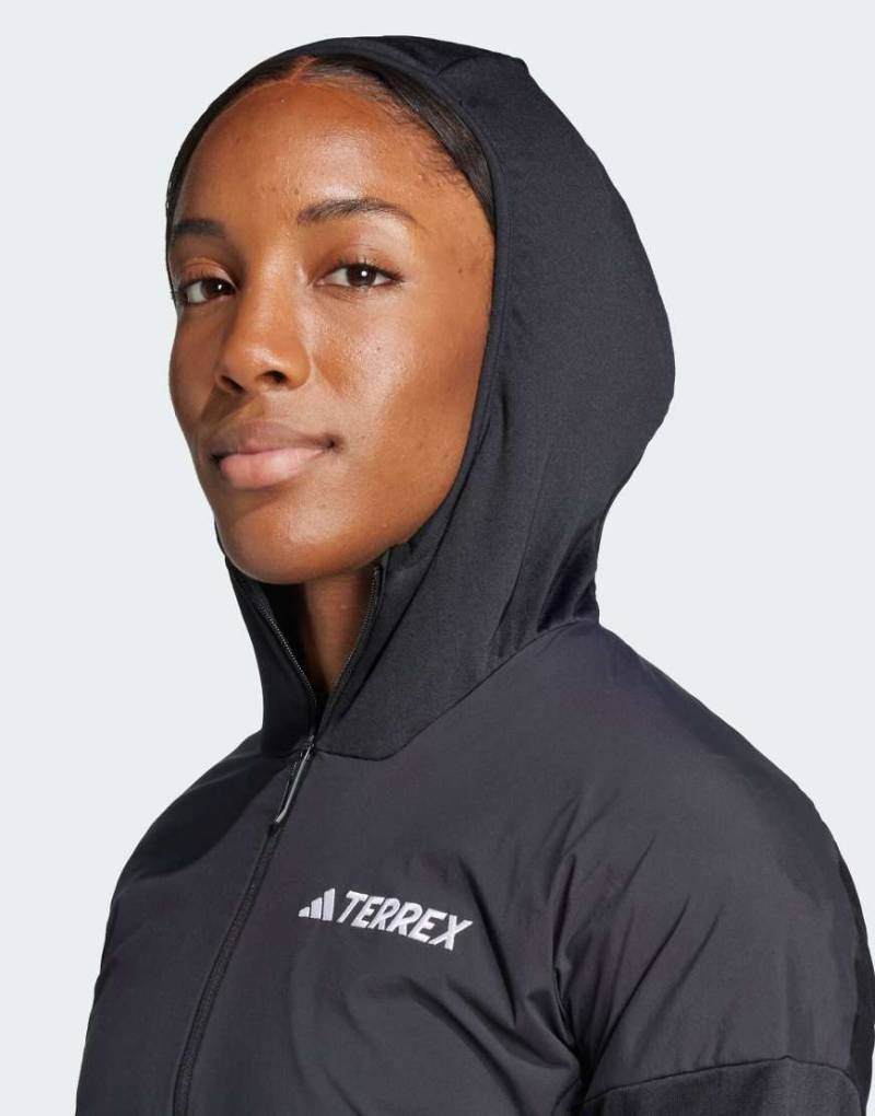 adidas Terrex - xperior climawarm+ wind - Leichte Fleece-Jacke in Schwarz mit Kapuze von adidas