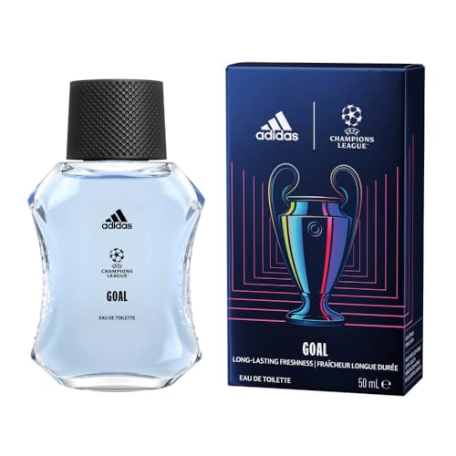 adidas UEFA Champions League Goal Edition Eau de Toilette, langanhaltend frischer, grüner Fougère Duft mit natürlichen ätherischen Ölen für Männer, 50ml von adidas