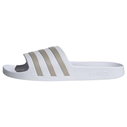 adidas Unisex Adilette Aqua Schlappen, Ftwr White/Platin Met./Ftwr White, 38 EU von adidas