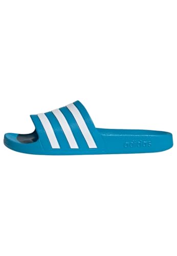 adidas Unisex Adilette Aqua Slides, Solar Blue / Cloud White / Solar Blue, 44.5 EU von adidas
