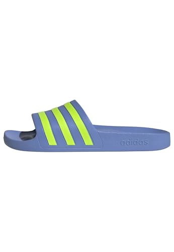 adidas Unisex Adilette Aqua Slides, Blue Fusion/Lucid Lemon/Blue Fusion, 40.5 EU von adidas