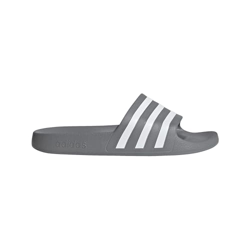 adidas Unisex Adilette Aqua Slides Schiebe-Sandalen, Grau/Weiß/Grau, 47 EU von adidas