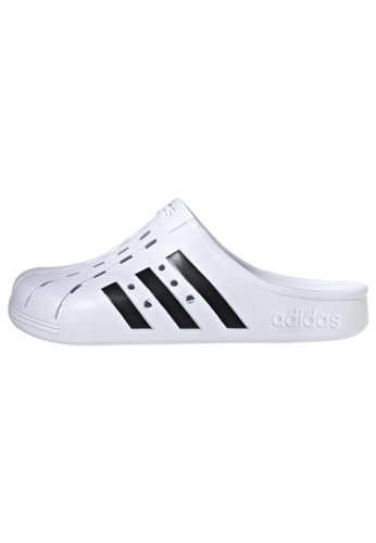 adidas Unisex Adilette Clogs Slide Sandal, FTWR White/core Black/FTWR White,4 von adidas