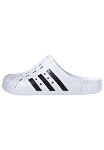 adidas Unisex Adilette Clogs RUTSCHEN, Cloud White/Core Black/Cloud White, 37 EU von adidas