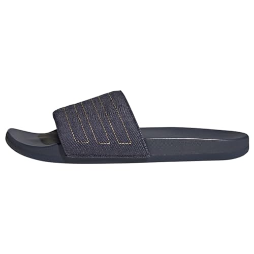 adidas Unisex Adilette Comfort Slide Sandal, Shadow Navy Preloved Yellow Shadow Navy,40 1/2 EU von adidas