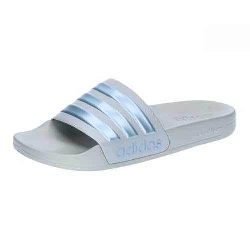 adidas Unisex Adilette Shower Schlappen, Wonder Silver Magic Grey Met Wonder Blue, 47 1/3 EU von adidas