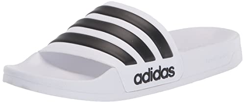 adidas Unisex Adilette Shower Slide Sandal, White/Core Black/White, 14 US Men von adidas