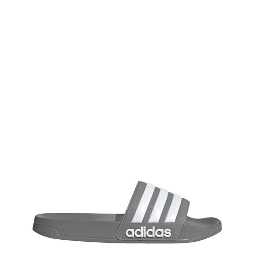 adidas Unisex Adilette Shower Schlappen, Grey Three Ftwr White Grey Three, 47 EU von adidas