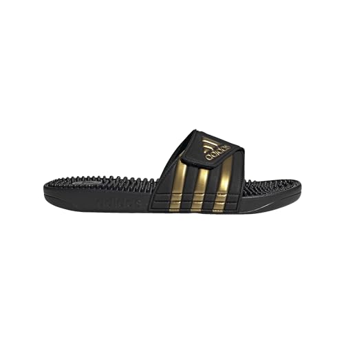 adidas Unisex Adissage Slide Sandal, core Black/Gold met./core Black, 54 2/3 EU von adidas