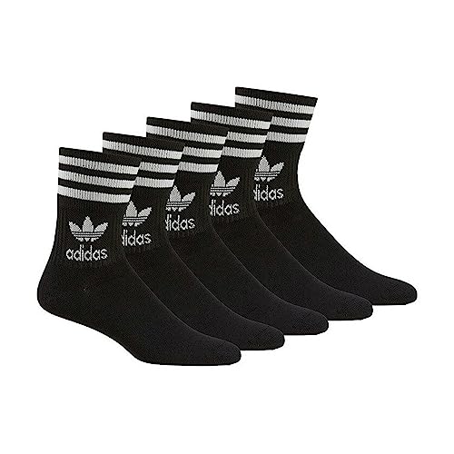 Adidas Unisex-Adult MID Cut CRW 5PP Socks, Black, S von adidas