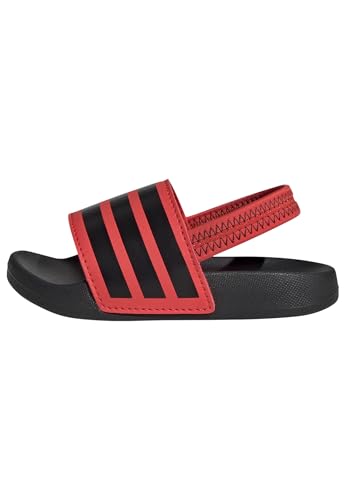 adidas Unisex Baby Adilette ESTRAP Slides Infants RUTSCHEN, Bright red/core Black/core Black von adidas