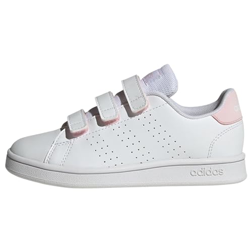 adidas Unisex Baby Advantage CF Sneaker, FTWR White/FTWR White/Clear Pink, 24 EU von adidas