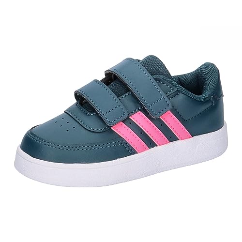 adidas Unisex Baby Breaknet Lifestyle Court Two-Strap Hook-and-Loop Shoes Schuhe-Hoch, Arctic Night/Lucid pink/FTWR White, 23.5 EU von adidas