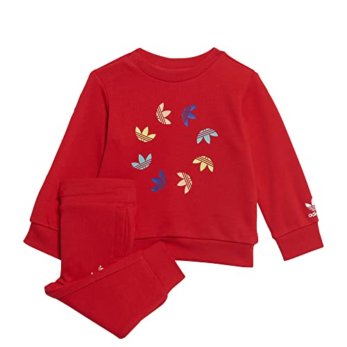 Adidas Unisex Baby Crew Set Tracksuit, Top:Vivid red Bottom:Vivid RED S21, 2-3A von adidas