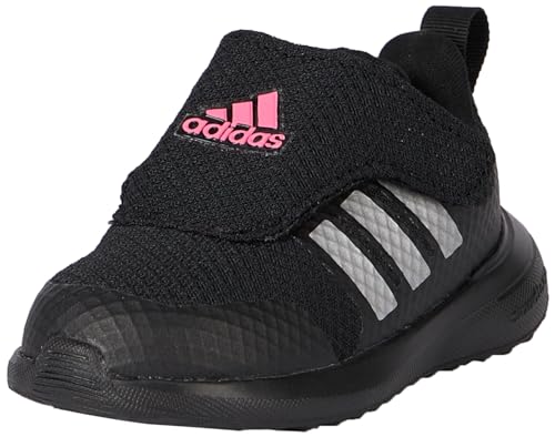 adidas Unisex Baby Fortarun 2.0 Shoes Kids Sneakers, core Black/Silver met./Lucid pink, 19 EU von adidas