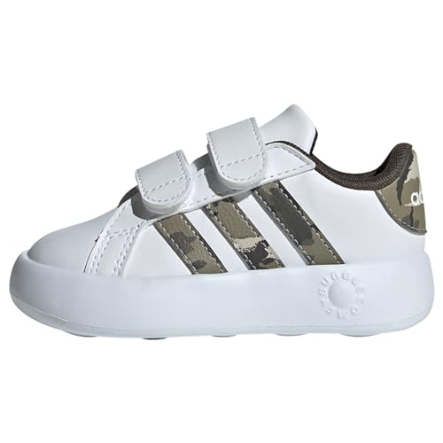 adidas Unisex Baby Grand Court 2.0 Cf I Sneaker, FTWR White/Olive strata/Putty Grey, 25.5 EU von adidas
