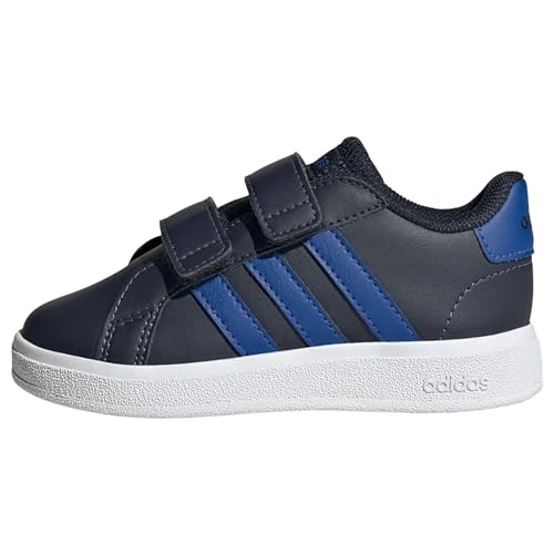 adidas Unisex Baby Grand Court Lifestyle Hook and Loop Shoes Sneaker, Legend Ink/Team Royal Blue/FTWR White, 21 EU von adidas