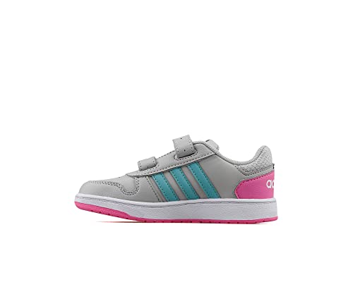 adidas Unisex Baby Hoops 2.0 CMF Basketballschuh, Grey/Mint Ton/Screaming Pink, 25 EU von adidas