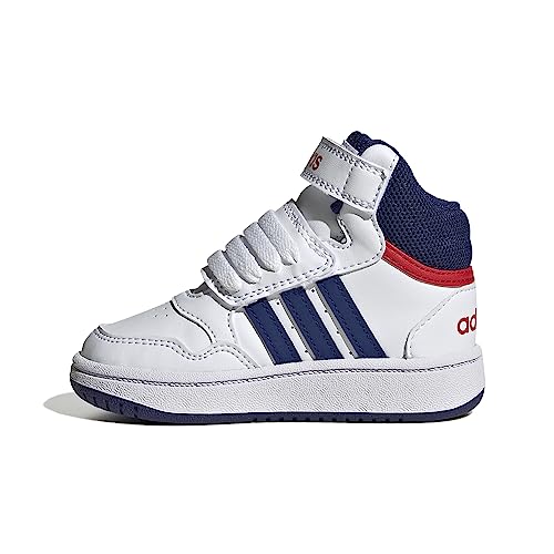 adidas Unisex Baby Hoops Mid Shoes Sneaker, FTWR White/Victory Blue/Better Scarlet, 20 EU von adidas