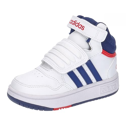adidas Unisex Baby Hoops Mid Shoes Sneaker, FTWR White/Victory Blue/Better Scarlet, 22 EU von adidas