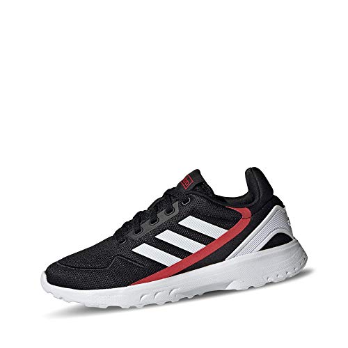 adidas Unisex Baby Nebzed K Laufschuhe Kids, Schwarz Core Black FTWR White Scarlet, 35 EU von adidas