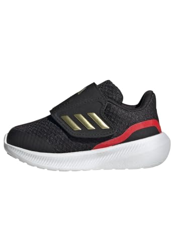 adidas Unisex Baby RunFalcon 3.0 Hook-and-Loop Shoes Schuhe-Hoch, core Black/Gold met./Better Scarlet, 20 EU von adidas