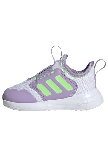 adidas Unisex Baby TENSAUR Comfort Shoes Infants Laufschuhe, FTWR White/Lime Burst/Powder Plum, 24 EU von adidas