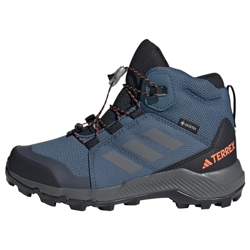 adidas Unisex Baby Terrex Gore-TEX Hiking Shoes-Mid (Non-Football), Wonder Steel/Grey Three/Impact orange, 21 EU von adidas
