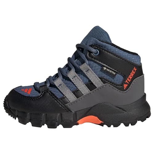 adidas Unisex Baby Terrex Gore-TEX Hiking Shoes-Mid (Non-Football), Wonder Steel/Grey Three/Impact orange, 22 EU von adidas