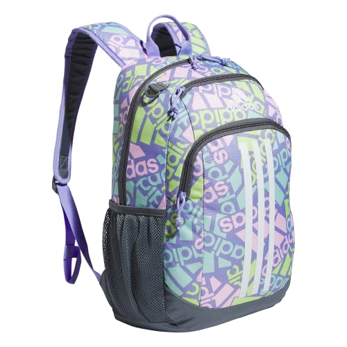 adidas Unisex Back to School Creator Rucksack für Jungen und Mädchen Rucksacktasche, Adi Multi Collage Light Purple/Onix Grey/White, One Size von adidas