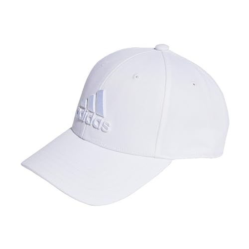 adidas Unisex Big Tonal Logo Baseball Cap Baseballkappe, White, One Size 56cm von adidas