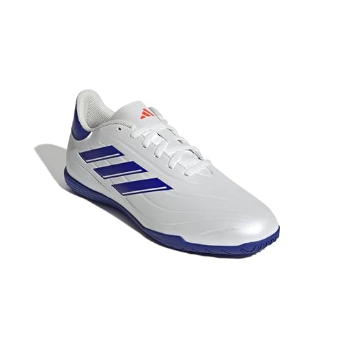 adidas Unisex COPA Pure II Club Football Boots Indoor Fußballschuhe, Cloud White/Lucid Blue/solar red, 32 EU von adidas