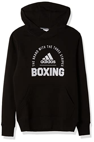 adidas Unisex Community 21 Hoody Boxing Sweatshirt, Blackwhite, 140 von adidas