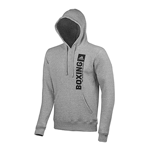 adidas Unisex Community Vertical Hoody Boxing Kapuzenpullover, Grau/Schwarz, L von adidas