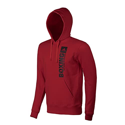 adidas Unisex Community Vertical Hoody Boxing Kapuzenpullover, Rot/Schwarz, S von adidas