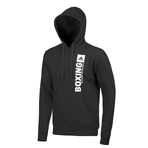 adidas Unisex Community Vertical Hoody Boxing Kapuzenpullover, Schwarz/Weiß, M von adidas